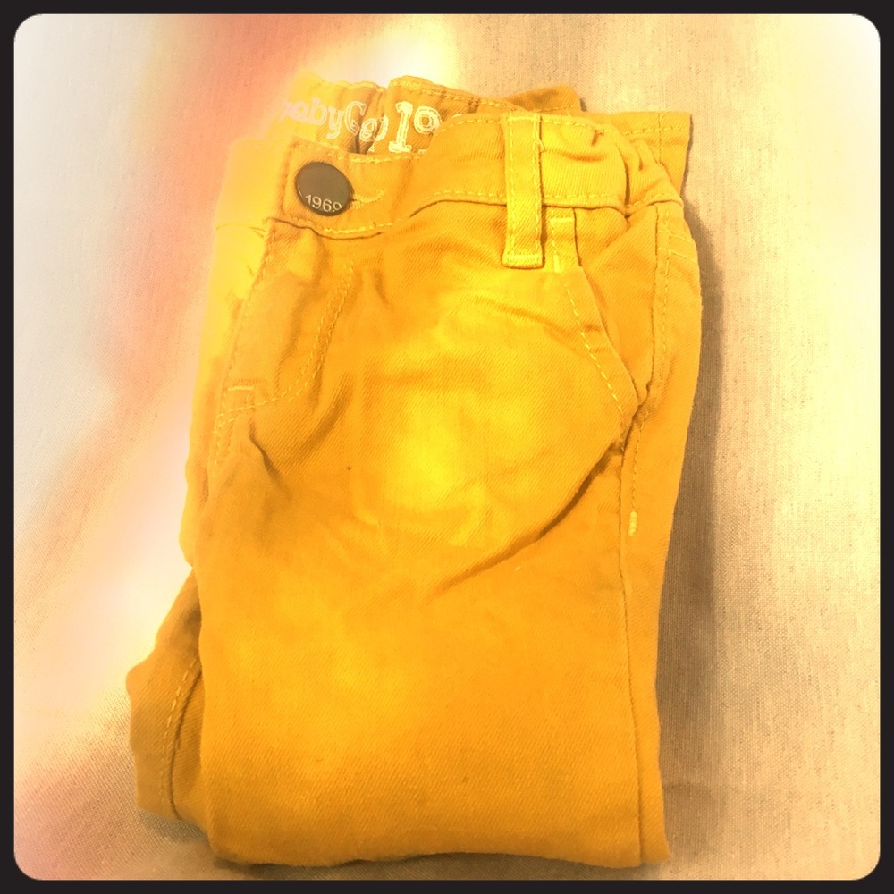 BABY GAP toddler girls mustard skinny jeans cutest
